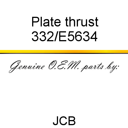 Plate, thrust 332/E5634