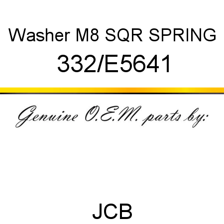 Washer, M8 SQR SPRING 332/E5641