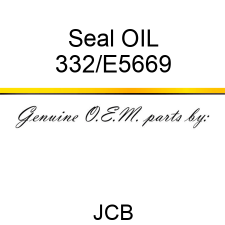 Seal OIL 332/E5669