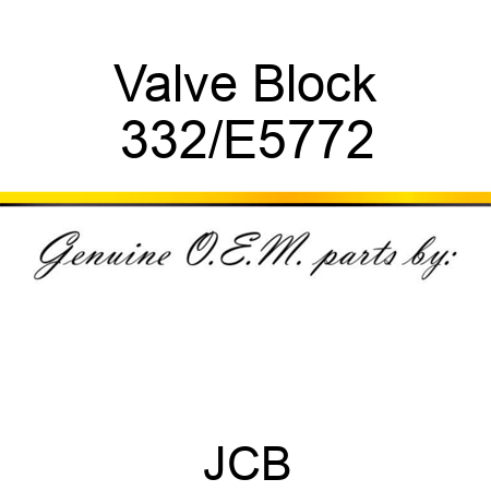 Valve Block 332/E5772