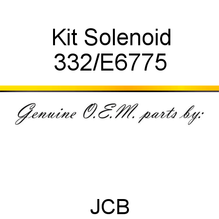 Kit, Solenoid 332/E6775