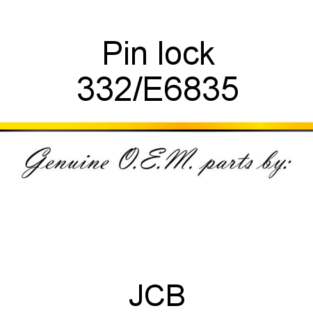 Pin, lock 332/E6835