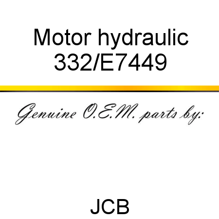 Motor, hydraulic 332/E7449