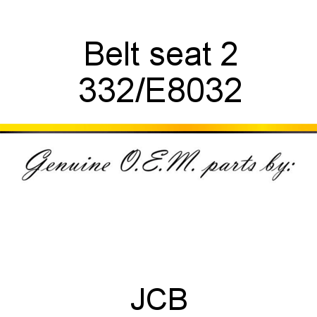 Belt, seat 2 332/E8032