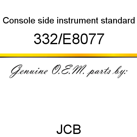 Console, side, instrument, standard 332/E8077