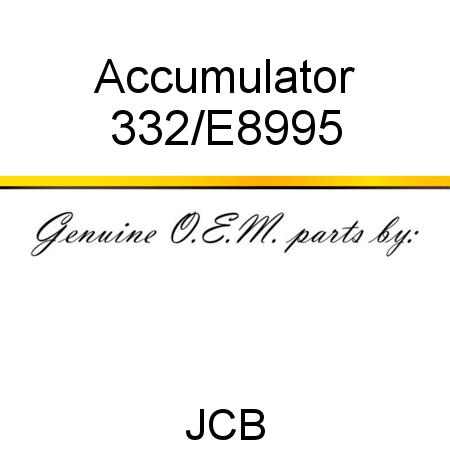 Accumulator 332/E8995
