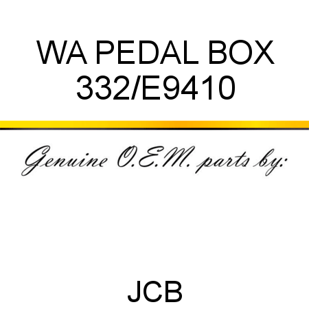 WA PEDAL BOX 332/E9410