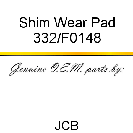 Shim, Wear Pad 332/F0148