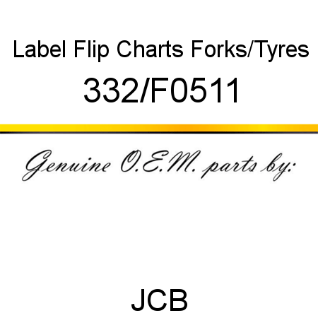 Label, Flip Charts Forks/Tyres 332/F0511