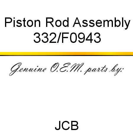 Piston Rod, Assembly 332/F0943