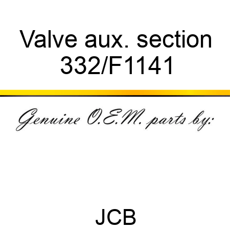 Valve aux. section 332/F1141