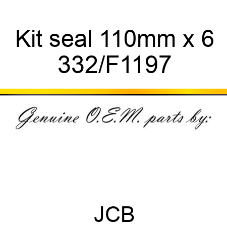 Kit seal 110mm x 6 332/F1197