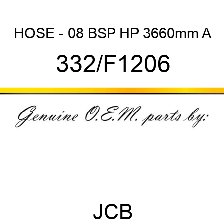 HOSE - 08 BSP HP 3660mm A 332/F1206