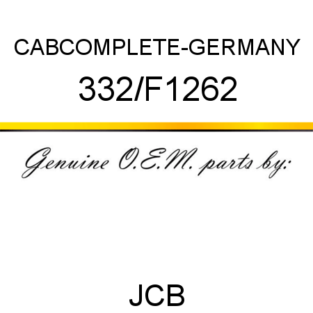CAB,COMPLETE-GERMANY 332/F1262