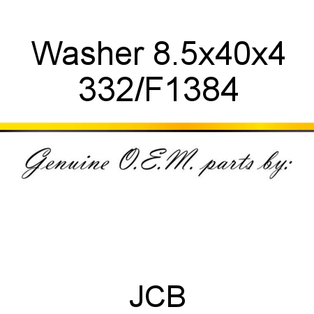 Washer, 8.5x40x4 332/F1384