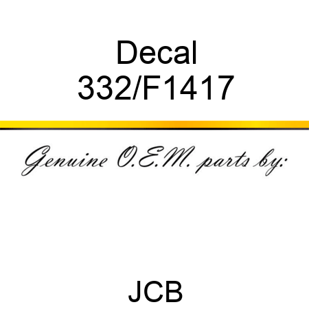 Decal 332/F1417
