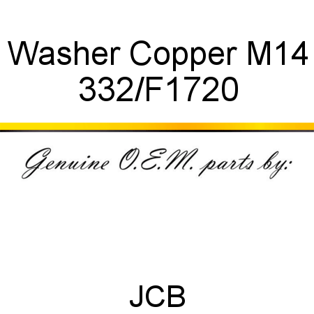 Washer, Copper, M14 332/F1720
