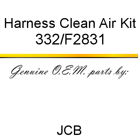 Harness, Clean Air Kit 332/F2831