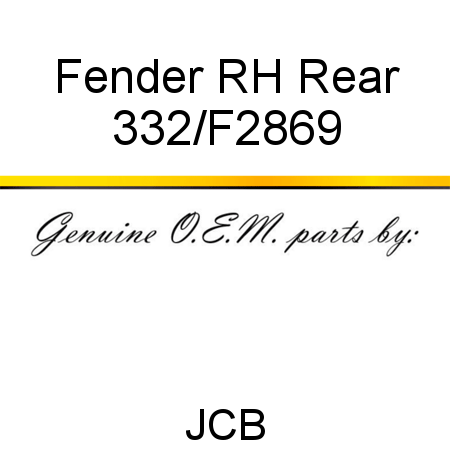 Fender, RH Rear 332/F2869