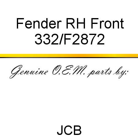 Fender, RH Front 332/F2872