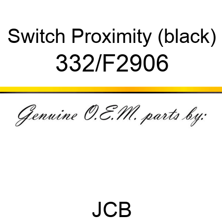 Switch, Proximity, (black) 332/F2906