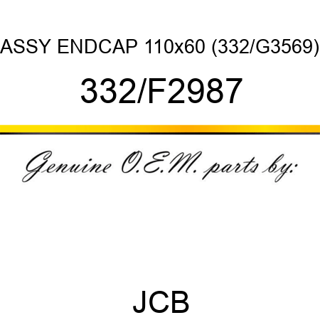 ASSY ENDCAP 110x60 (332/G3569) 332/F2987
