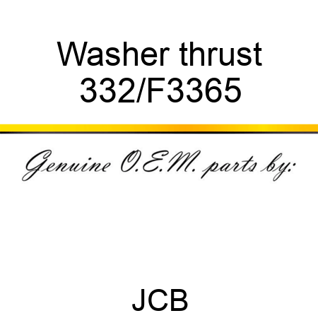 Washer thrust 332/F3365