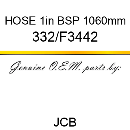 HOSE 1in BSP 1060mm 332/F3442