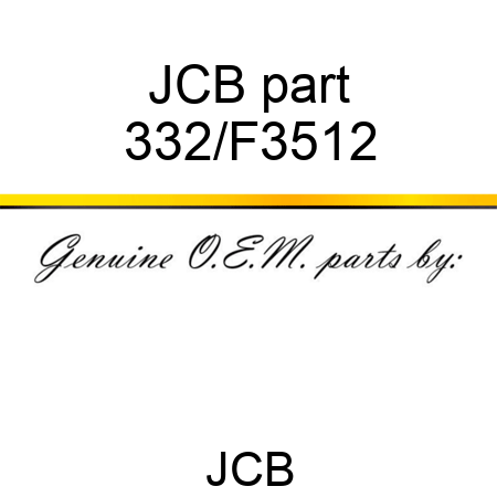 JCB part 332/F3512