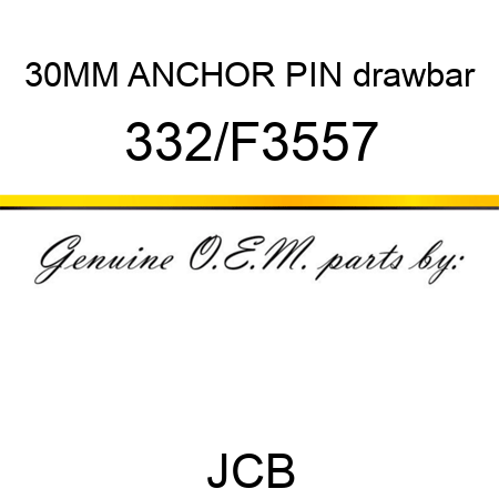 30MM ANCHOR PIN drawbar 332/F3557