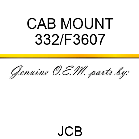 CAB MOUNT 332/F3607