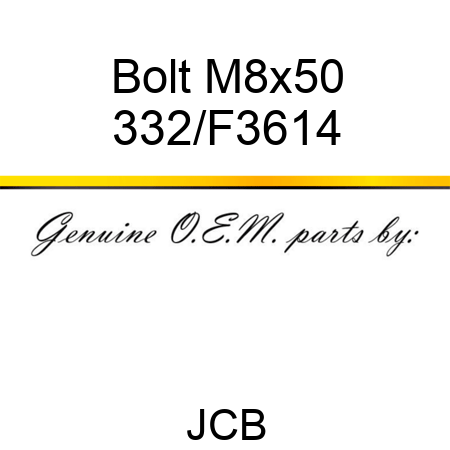 Bolt M8x50 332/F3614