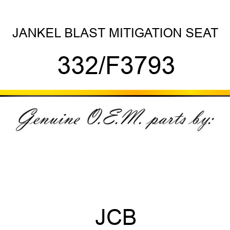 JANKEL BLAST MITIGATION SEAT 332/F3793