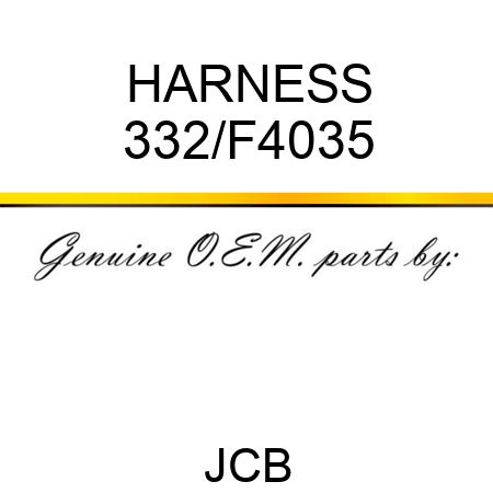 HARNESS 332/F4035