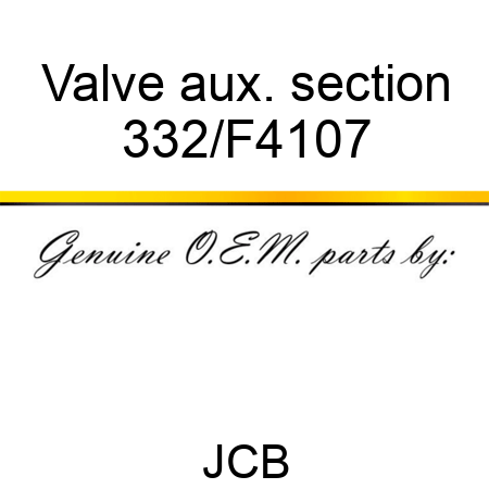Valve aux. section 332/F4107