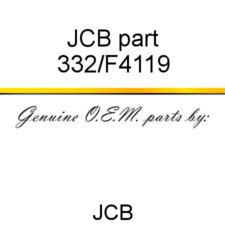 JCB part 332/F4119