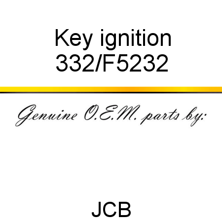 Key, ignition 332/F5232