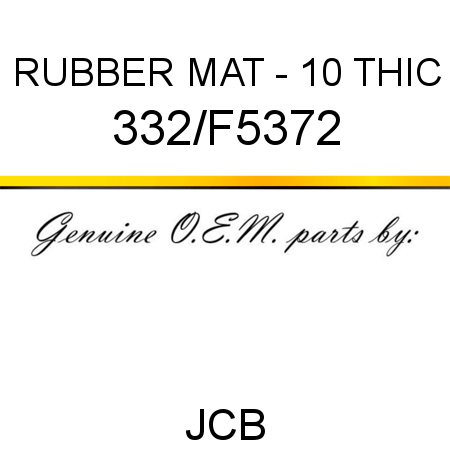 RUBBER MAT - 10 THIC 332/F5372