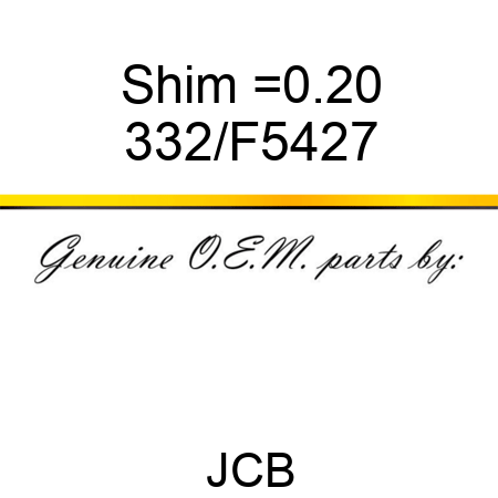 Shim =0.20 332/F5427