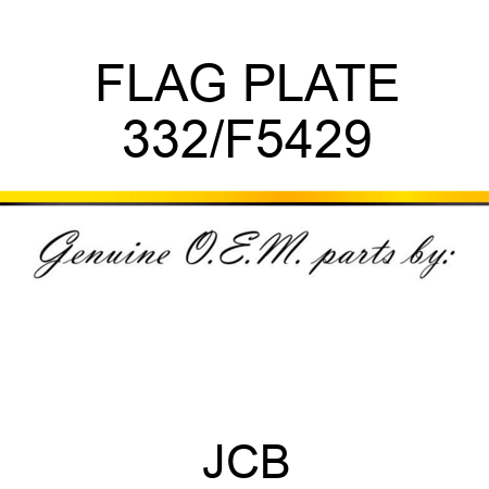 FLAG PLATE 332/F5429