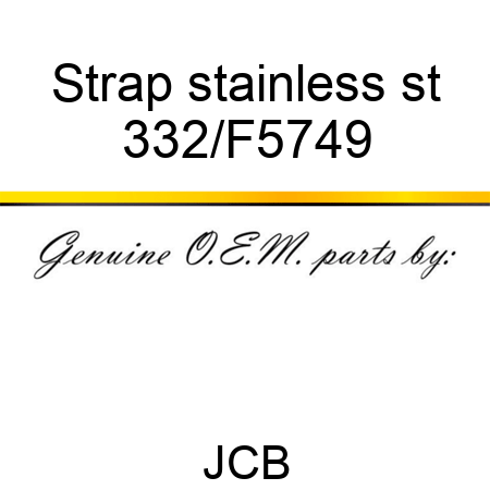 Strap stainless st 332/F5749