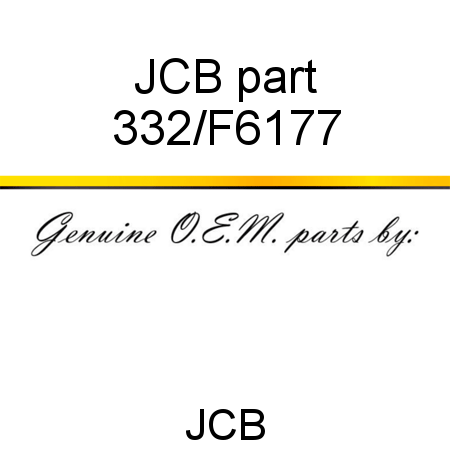 JCB part 332/F6177