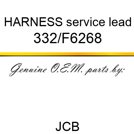 HARNESS service lead 332/F6268