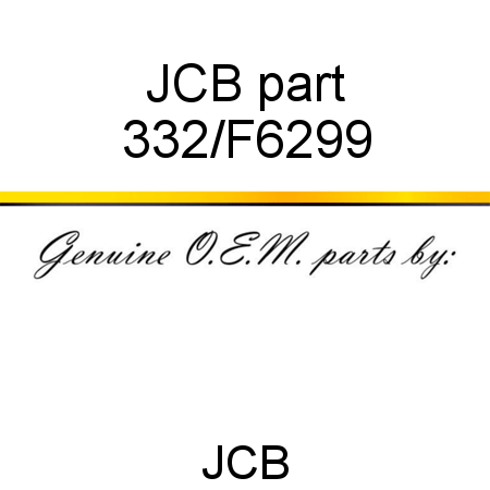 JCB part 332/F6299