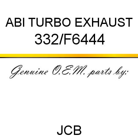 ABI TURBO EXHAUST 332/F6444