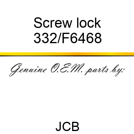 Screw lock 332/F6468