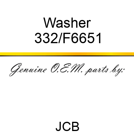 Washer 332/F6651