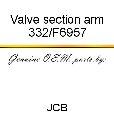 Valve, section, arm 332/F6957