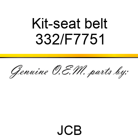 Kit-seat belt 332/F7751