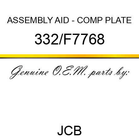 ASSEMBLY AID - COMP PLATE 332/F7768